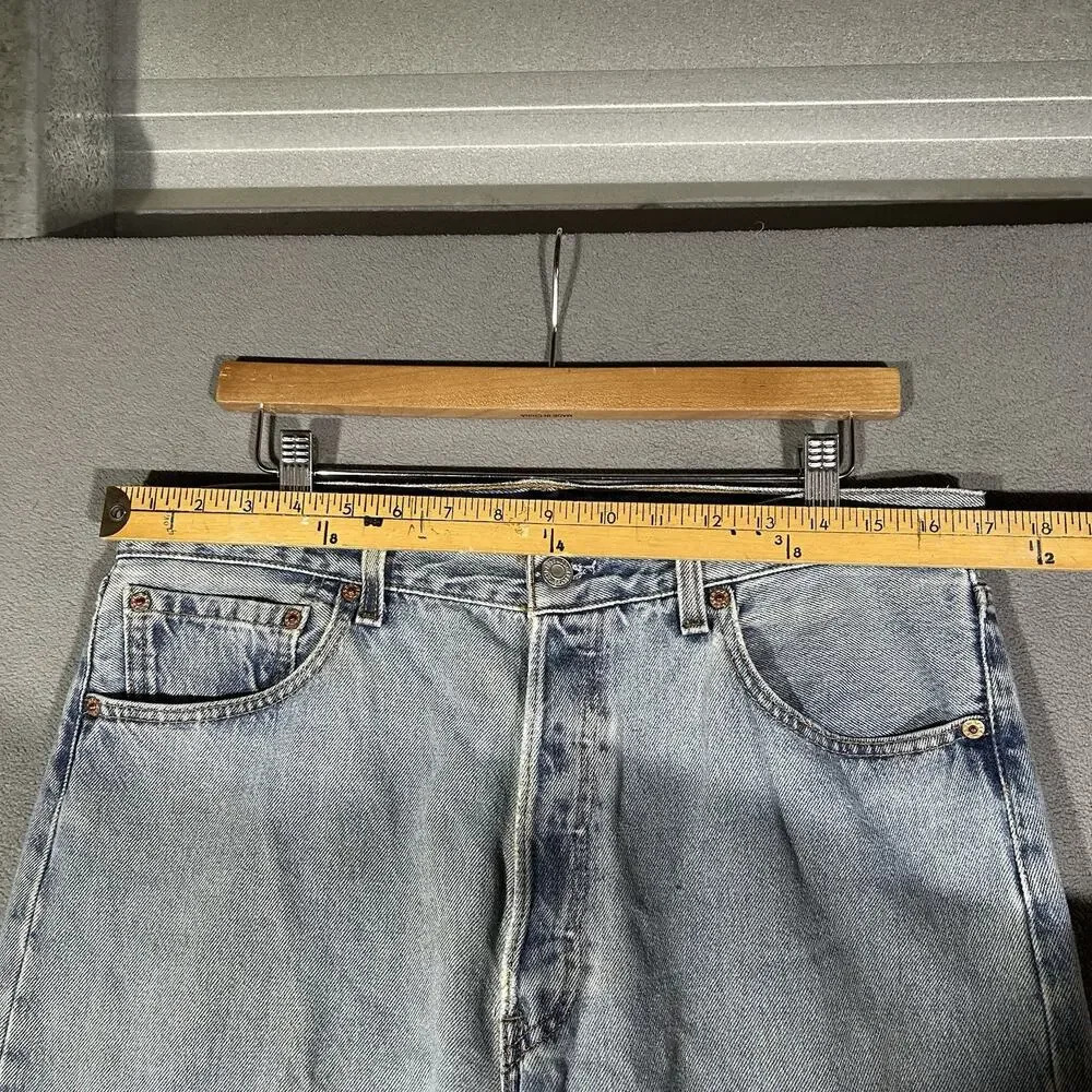 Vintage Levis 501 Jeans Mens 34x31 Blue 90s Made USA Button Fly Pants Size 34
